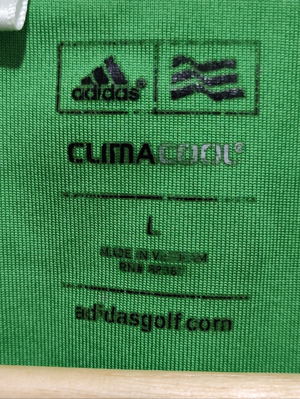 Adidas Climacool Short Sleeve Striped Golf Polo Shirt Green Men's Size Large - Picture 6 of 8